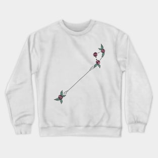 Canis Minor (Lesser Dog) Constellation Roses and Hearts Doodle Crewneck Sweatshirt